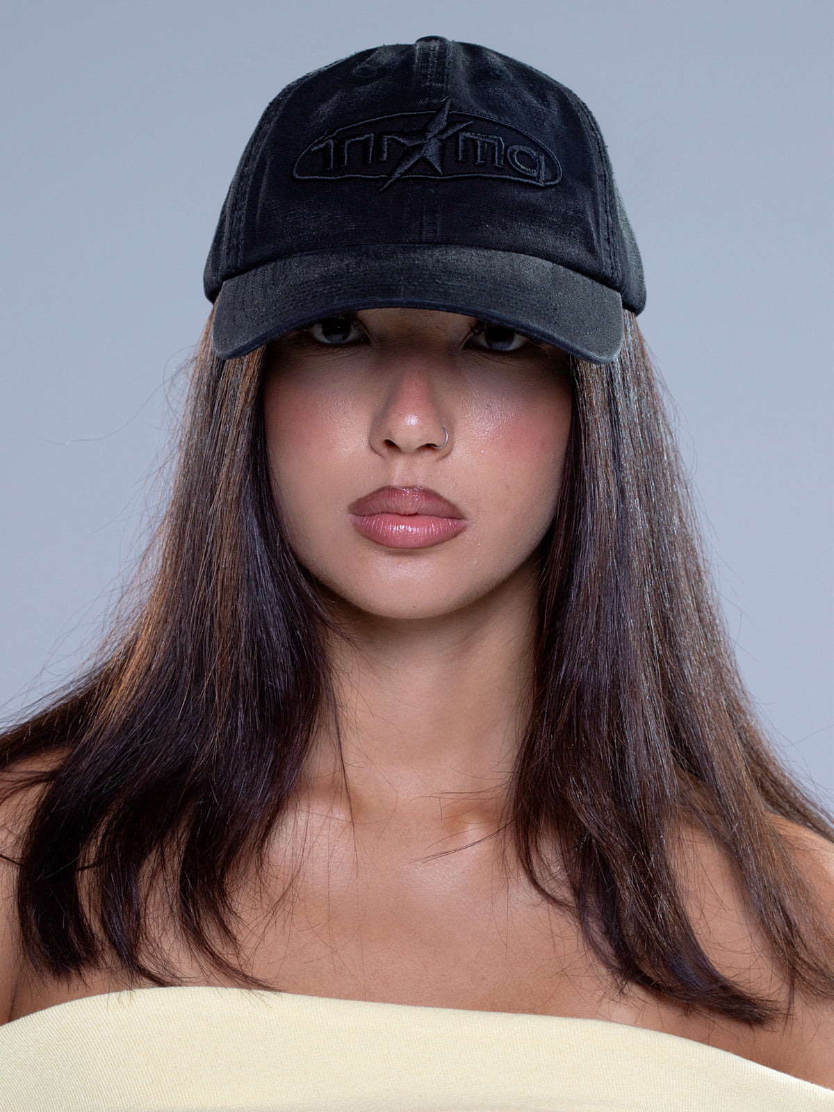 KIANNA DAD HAT - WASHED BLACK