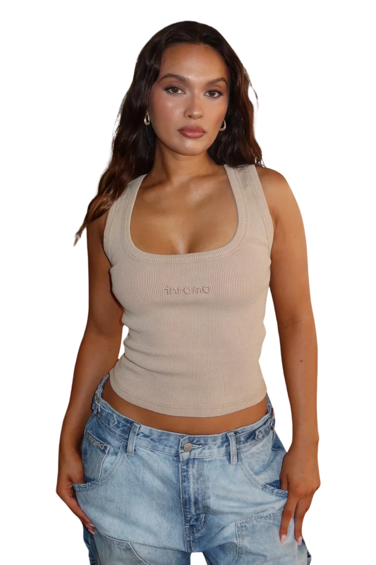 INRAMA RIB TANK - BEIGE