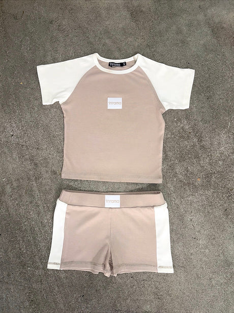 CASSIE BABY TEE - TAUPE