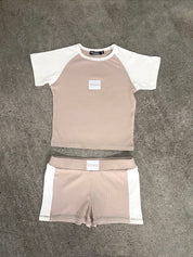 CASSIE TAUPE RIB SHORTS
