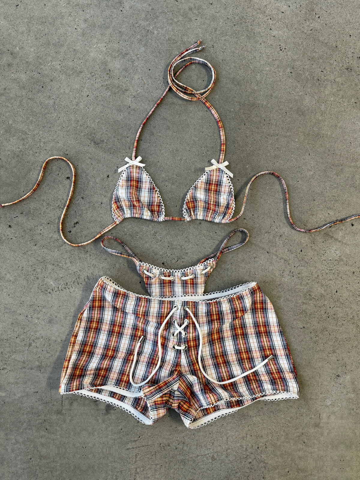 SASKIA HOT SHORT - PLAID