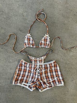 SASKIA HOT SHORT - PLAID