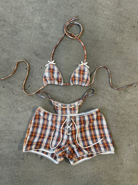SASKIA HOT SHORT - PLAID
