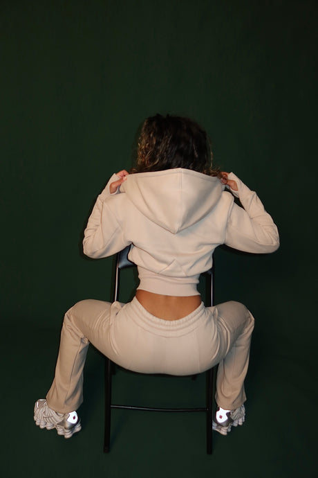 BACK TO BASICS ZIP HOODIE - OAT