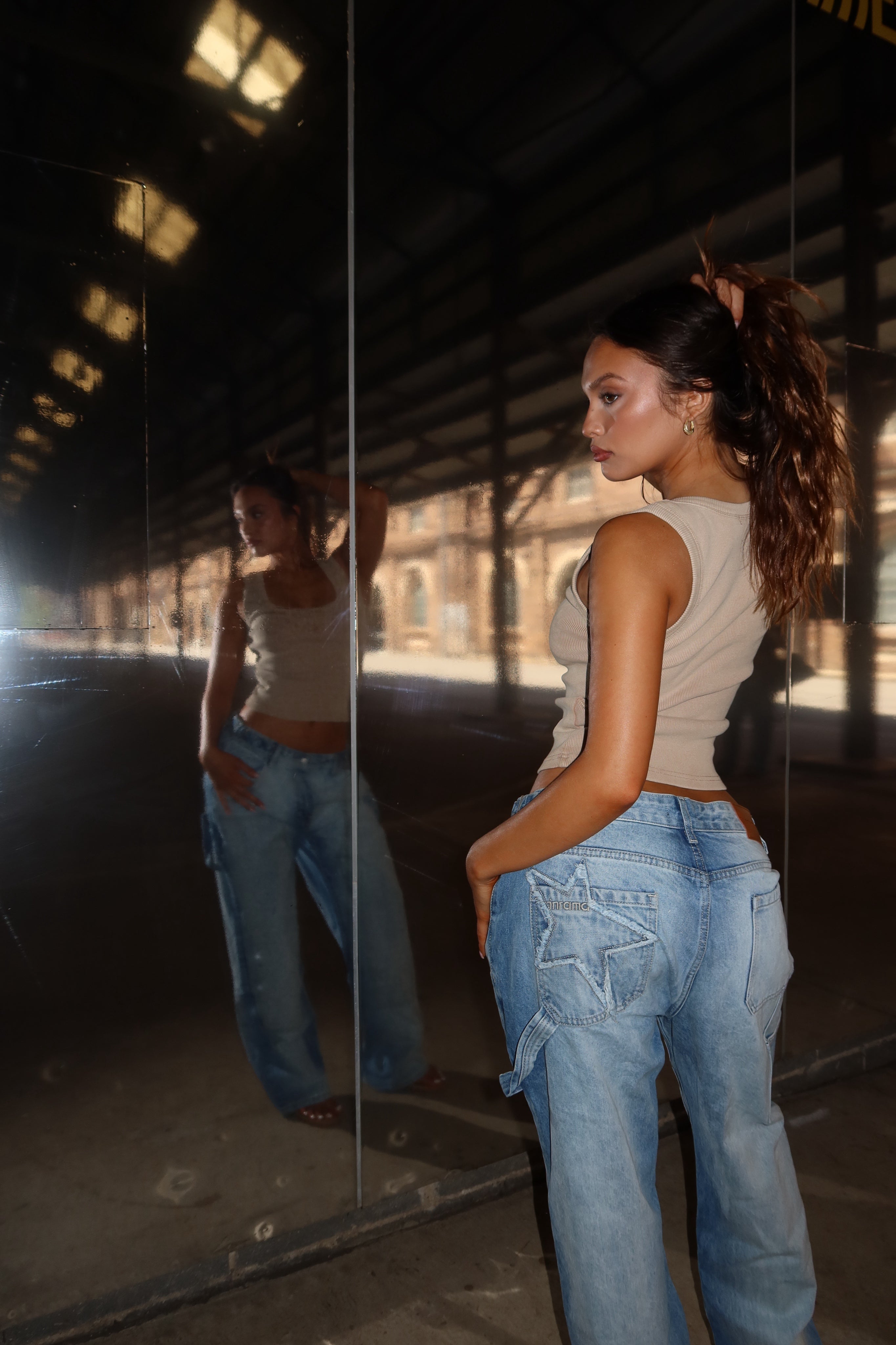 INRAMA RIB TANK - BEIGE