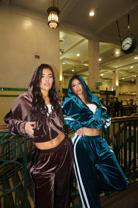 VELOUR TRACKSUIT - CHOCOLATE