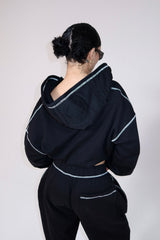 STARLETTE ZIP HOODIE - BLACK