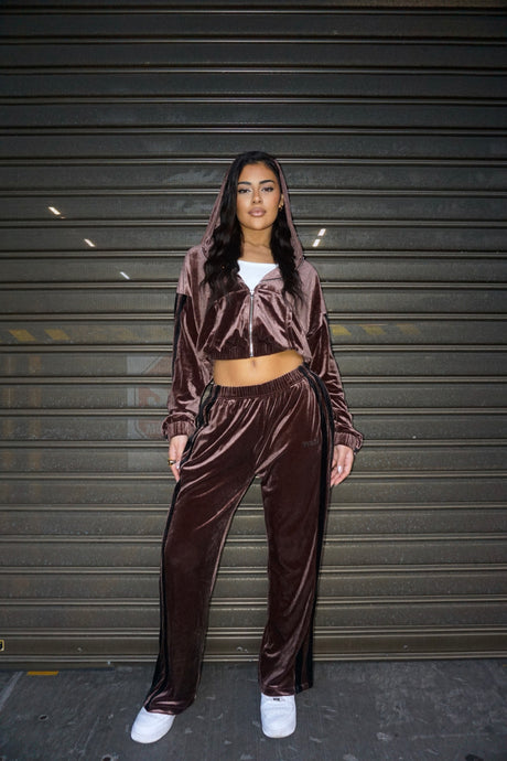 VELOUR TRACKSUIT - CHOCOLATE