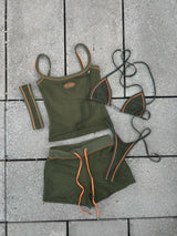 SORAYA BIKINI BOTTOMS - KHAKI / ORANGE