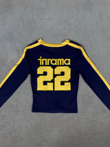 STRIPPED DOWN LONG SLEEVE - NAVY / YELLOW
