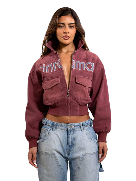 NAOMI DENIM JACKET - RED