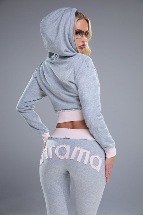 BABY DOLL SWEATPANTS - GREY / BABY PINK
