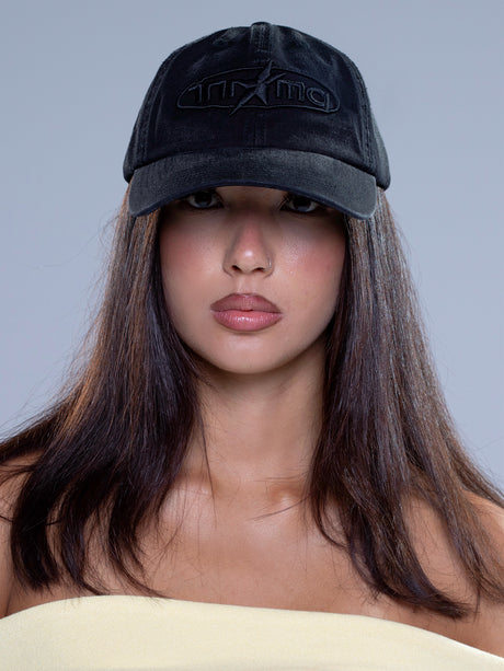 KIANNA DAD HAT - WASHED BLACK