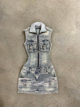 CYRELL DENIM DRESS - LIGHT BLUE