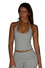 HALTER TANK - GREY