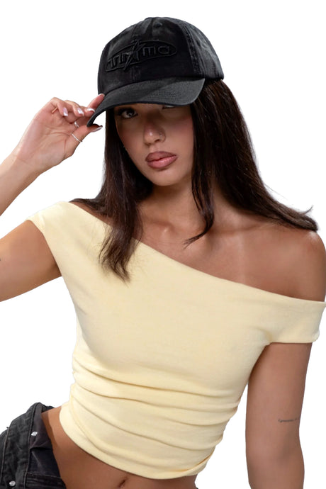 KIANNA DAD HAT - WASHED BLACK