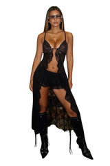 LACE CAPE - BLACK