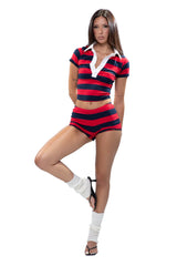 REMY POLO SHIRT - RED / NAVY
