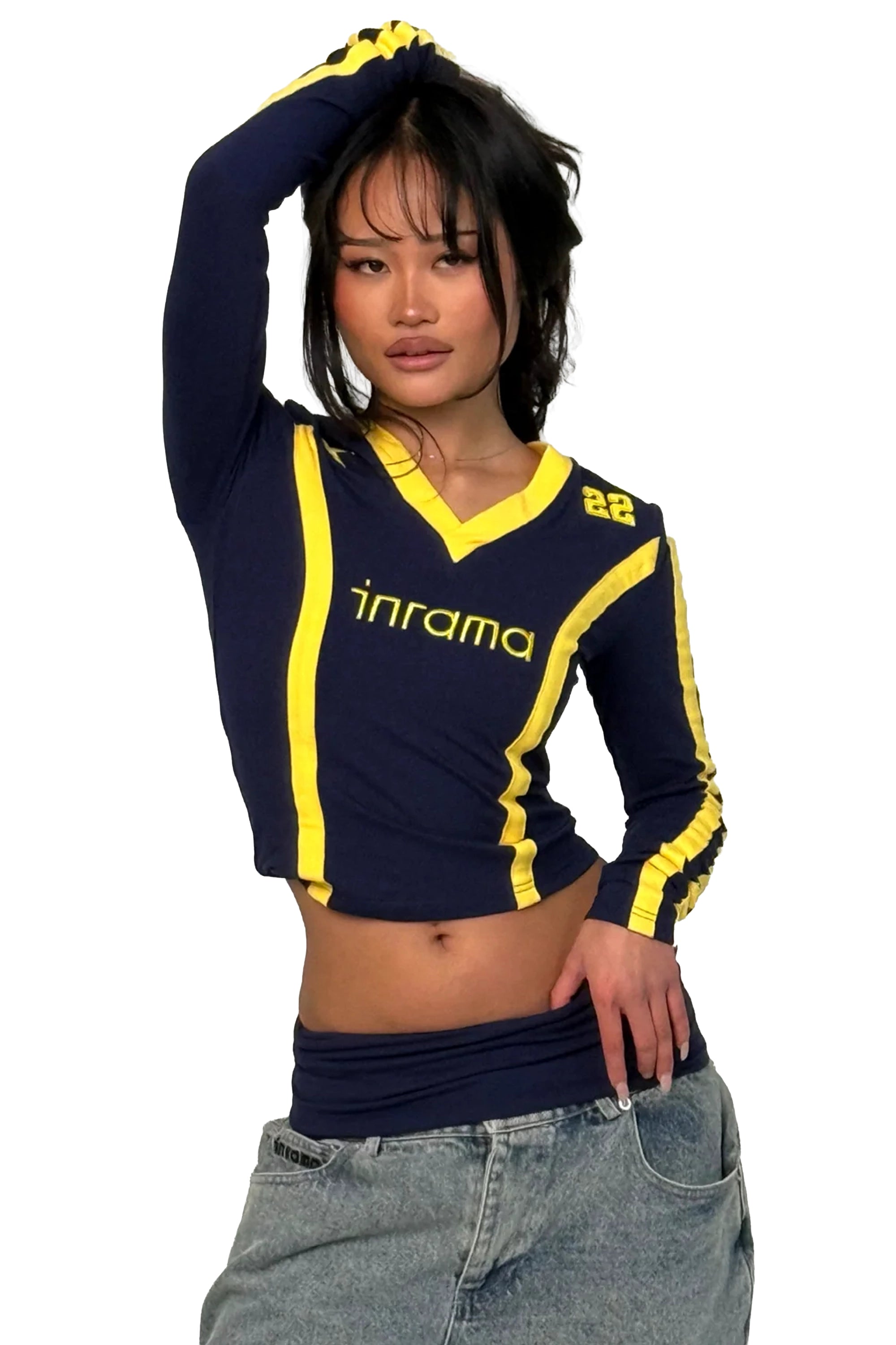 inrama-stripped-down-long-sleeve-navy-yellow-close-front.webp