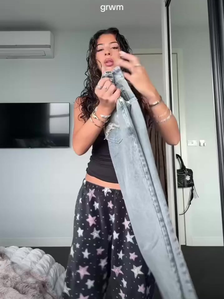 KYRA JEANS - BLUE ACID WASH